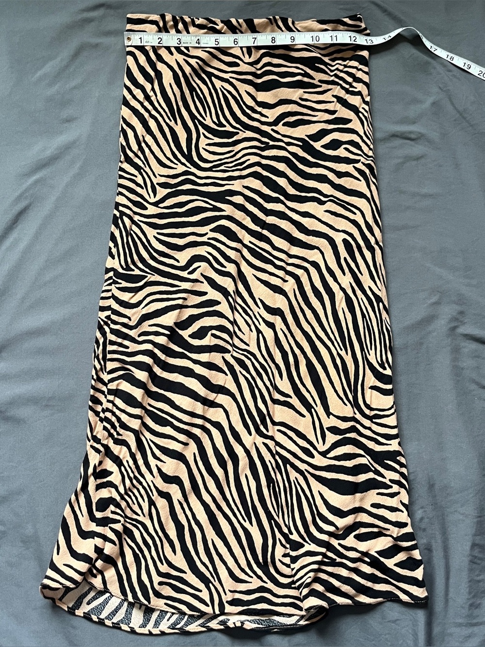 Skylar + Madison Midi Maxi Skirt Black Tab Animal Print Casual Boho Chic Medium